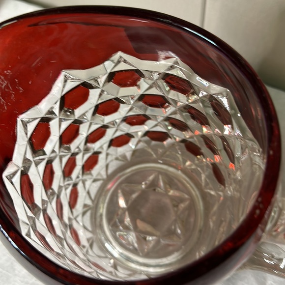 Vintage Block Pitcher/6 Glasses - Picture 3 of 10